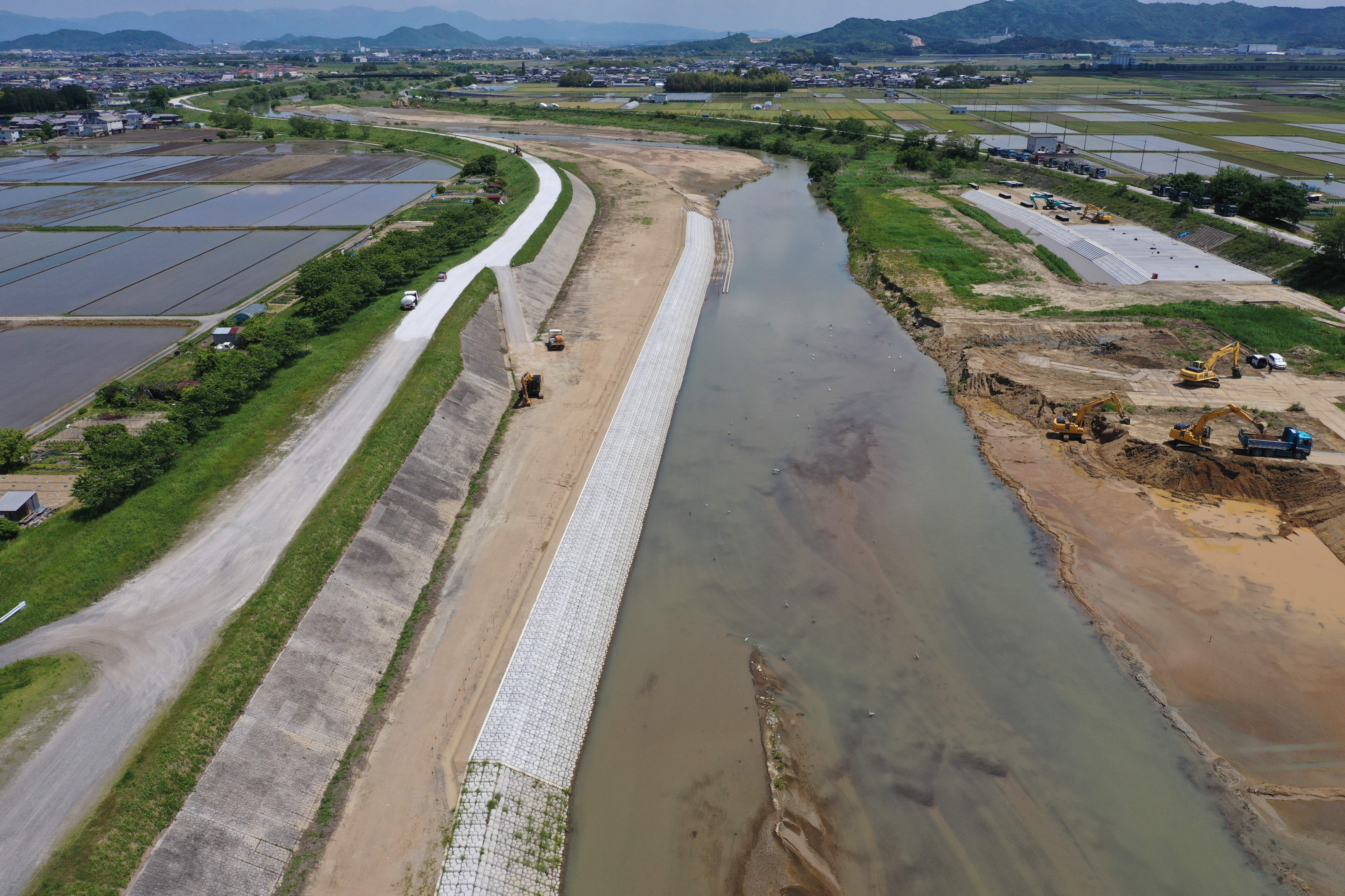 画像：日野川広域河川改修工事